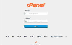Image of the cPanel login interface.